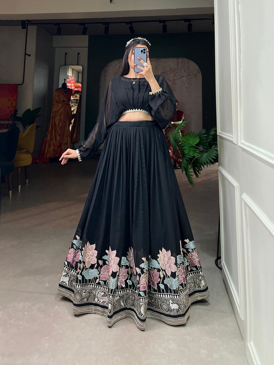 Georgette Embroidered Co-Ord Set for Women – Designer Party Wear