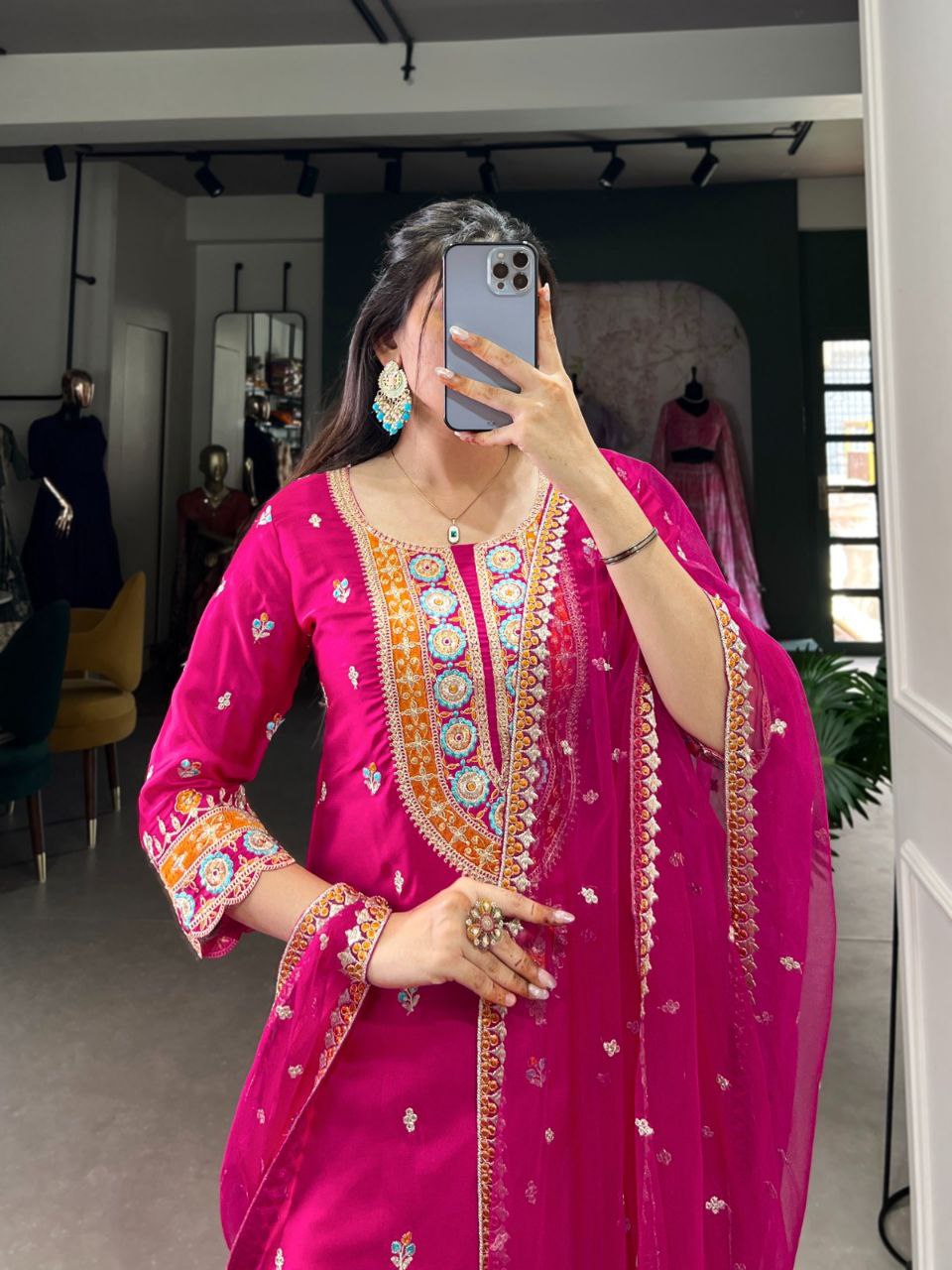 Unleash Your Inner Royalty with the Luxurious VIVVA PNK Ethnic Plazzo Suit Set"