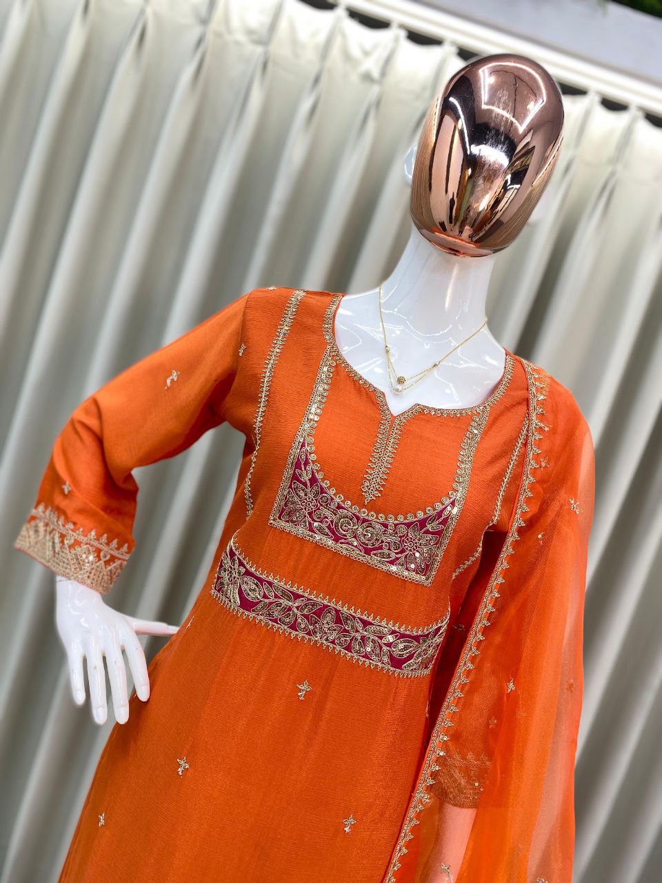Radiate Grace with Our Designer Embroidered 3-Piece Set!