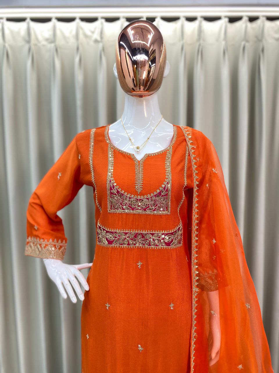 Radiate Grace with Our Designer Embroidered 3-Piece Set!