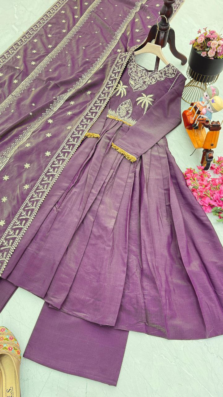 Elevate Your Style with Our New Designer Party Gown Palazzo & Dupatta Set