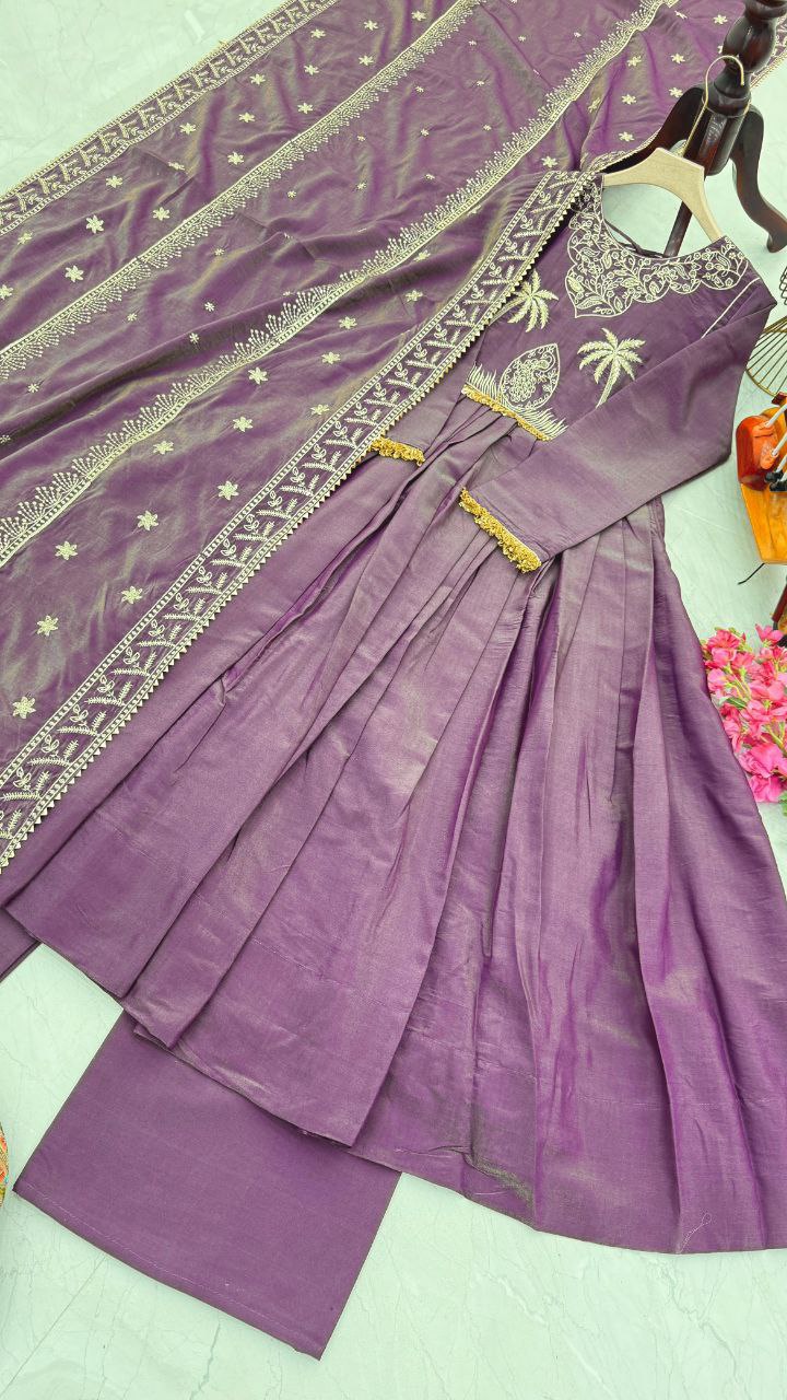 Elevate Your Style with Our New Designer Party Gown Palazzo & Dupatta Set