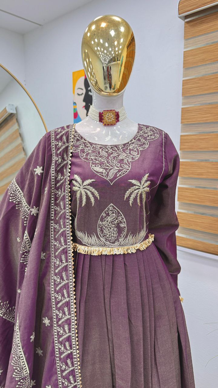 Elevate Your Style with Our New Designer Party Gown Palazzo & Dupatta Set
