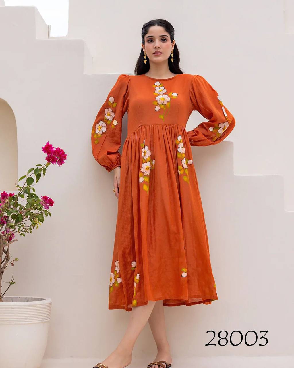 Plus Size Kurti Short Dress – Kota Checks with Heavy Digital Print