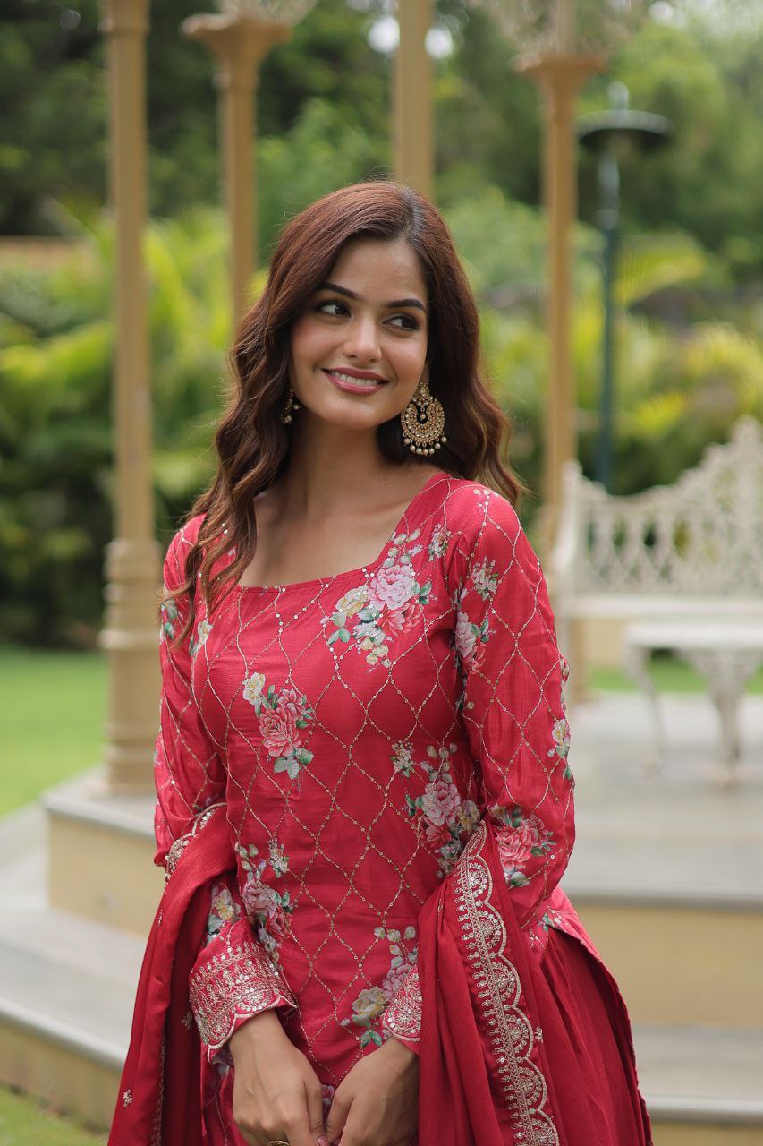 PREMIUM DESIGNER READYMADE KURTI-PLAZOO-DUPATTA COLLECTIONS