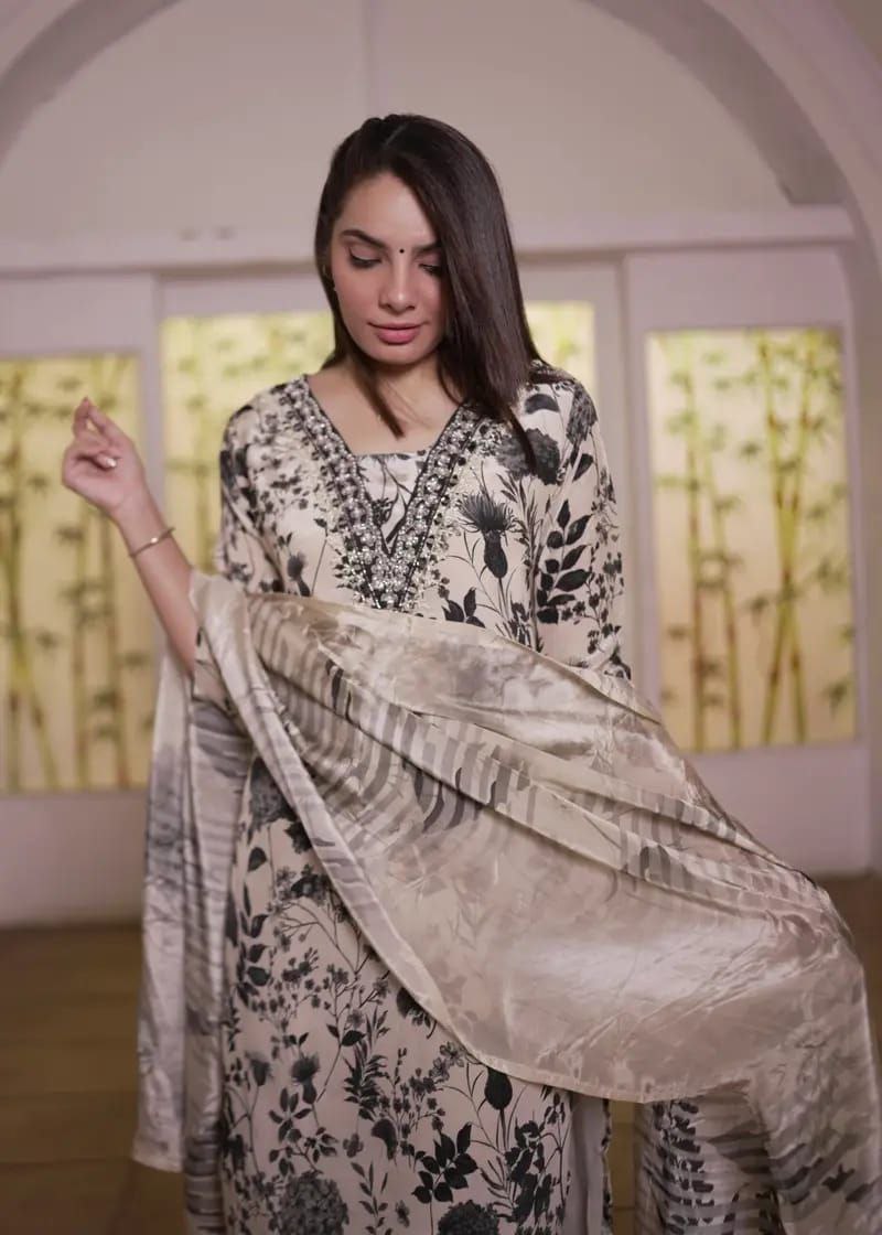 Pakistani Style ORGANZA SUIT SET
