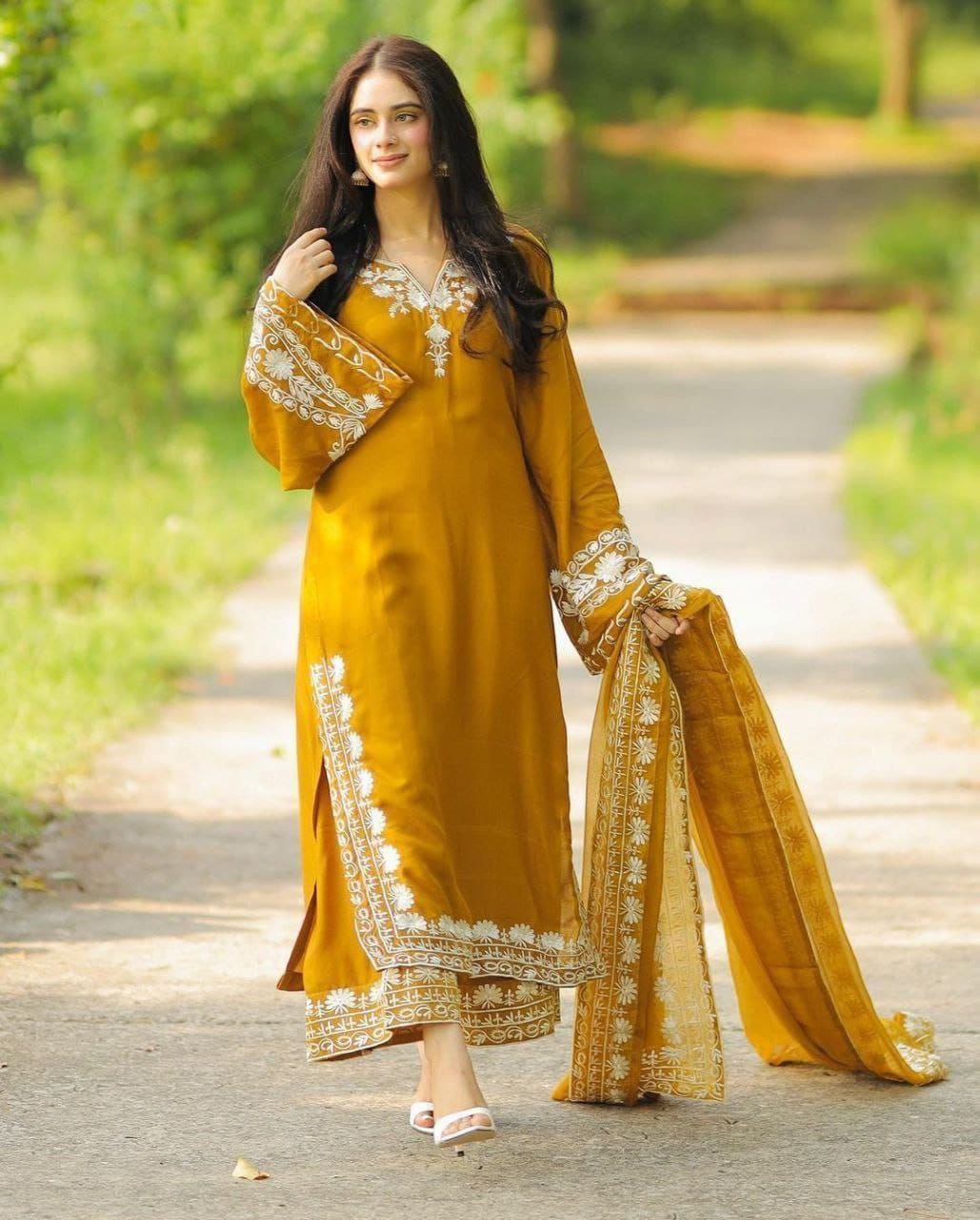 New Designer Party Sharara Suit & Dupatta Set