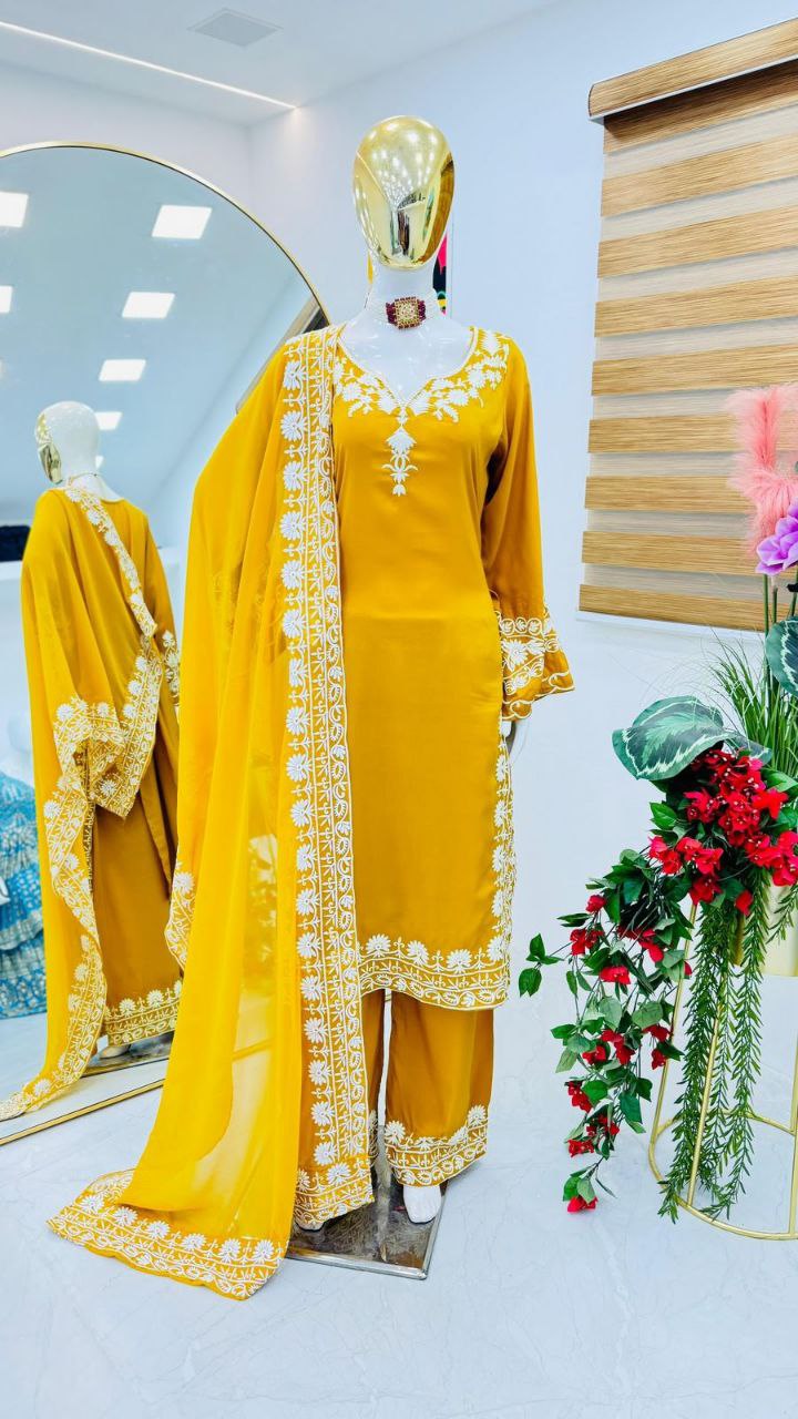 New Designer Party Sharara Suit & Dupatta Set