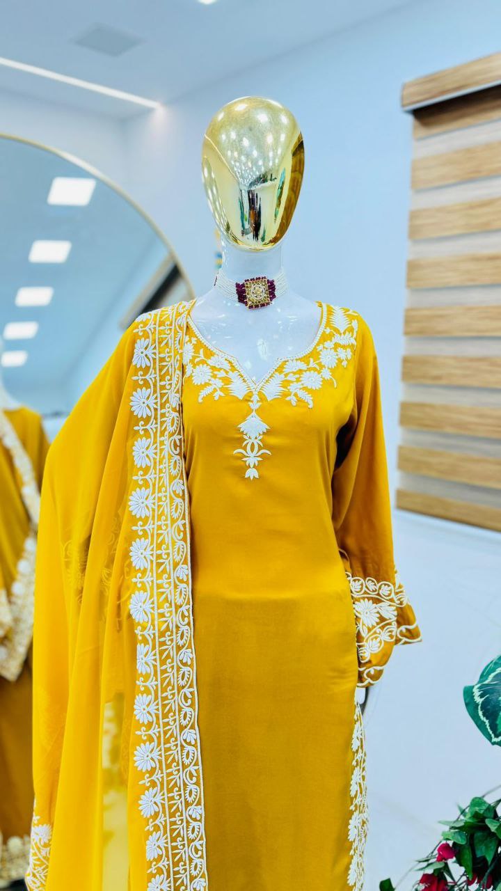 New Designer Party Sharara Suit & Dupatta Set
