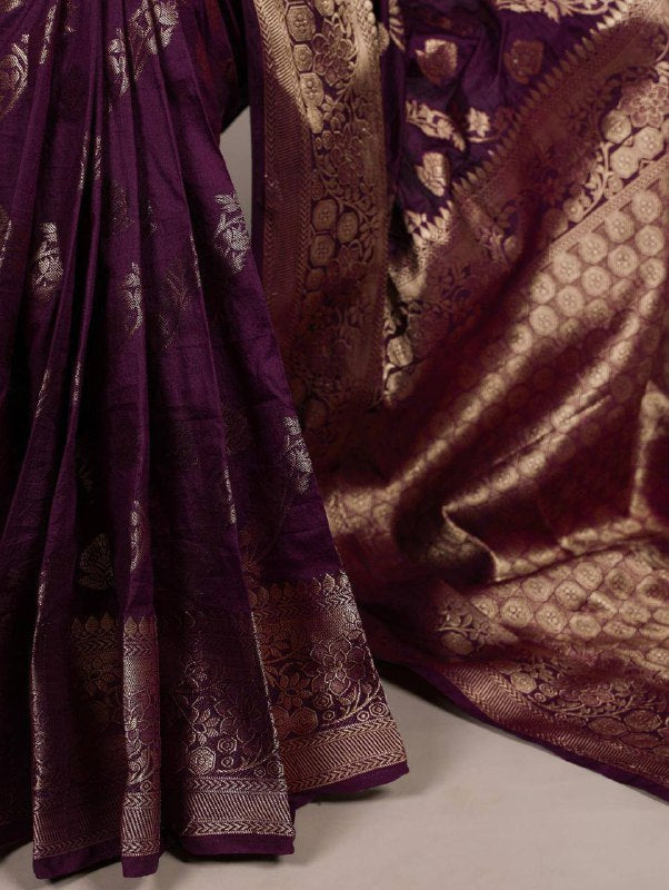 Classic Nylon Weaving Work Saree – Dyeable Fabric