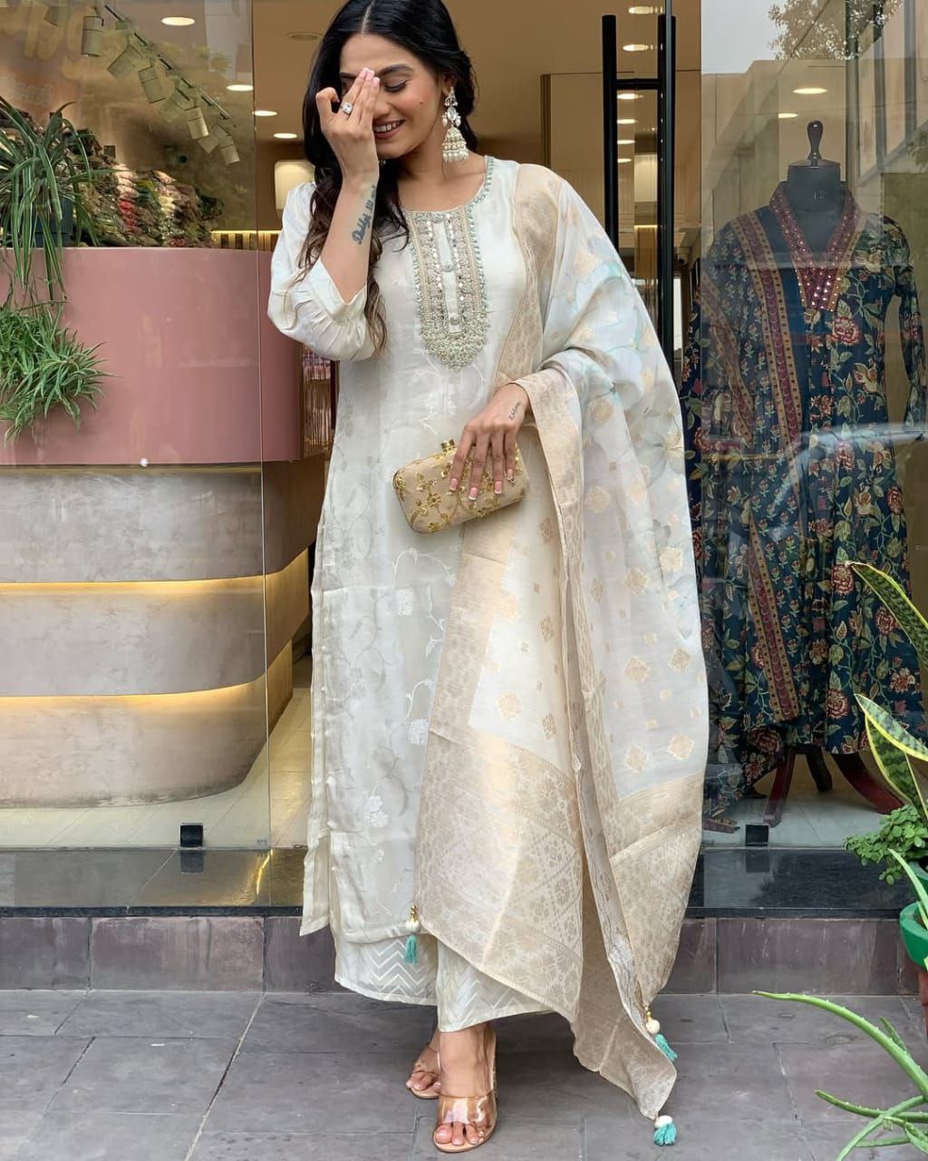 PREMIUM RASMALAI RUSSIAN SILK SUIT SET