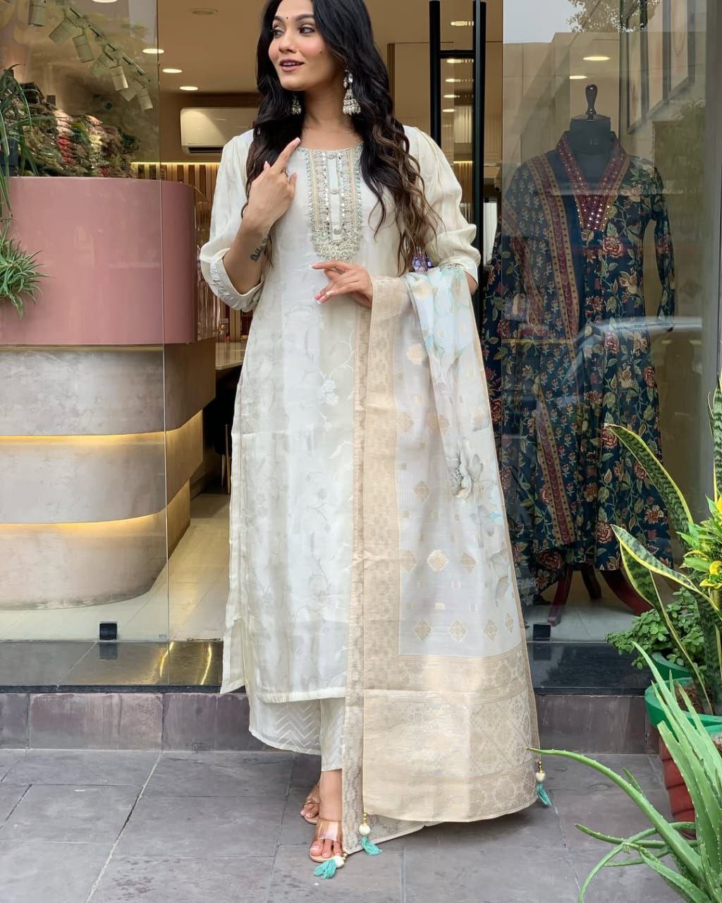 PREMIUM RASMALAI RUSSIAN SILK SUIT SET