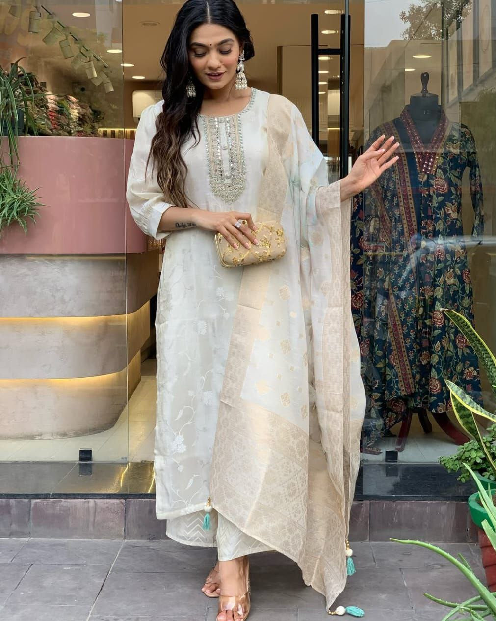 PREMIUM RASMALAI RUSSIAN SILK SUIT SET