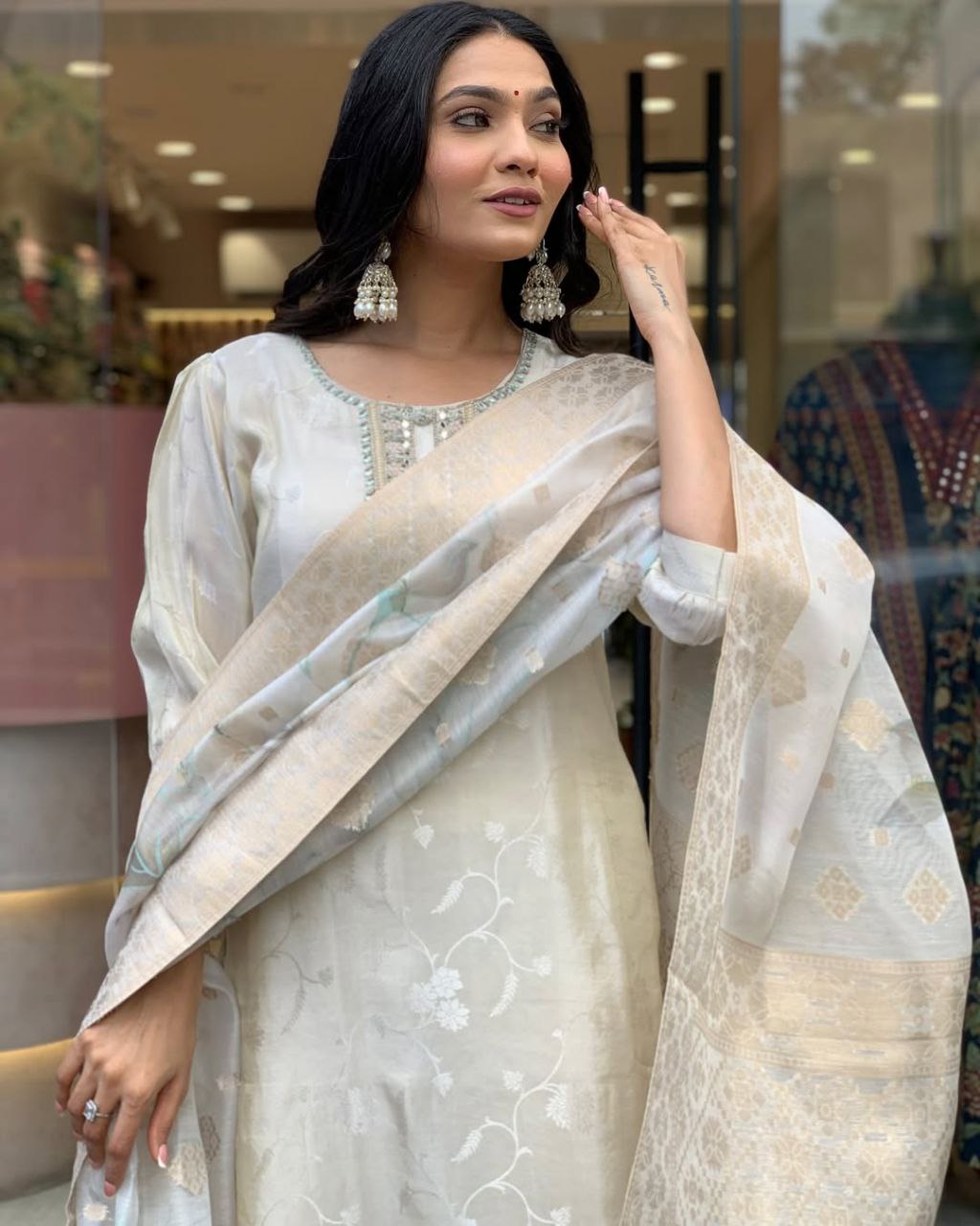 PREMIUM RASMALAI RUSSIAN SILK SUIT SET