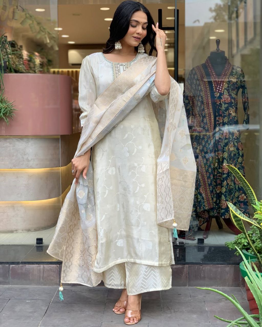 PREMIUM RASMALAI RUSSIAN SILK SUIT SET