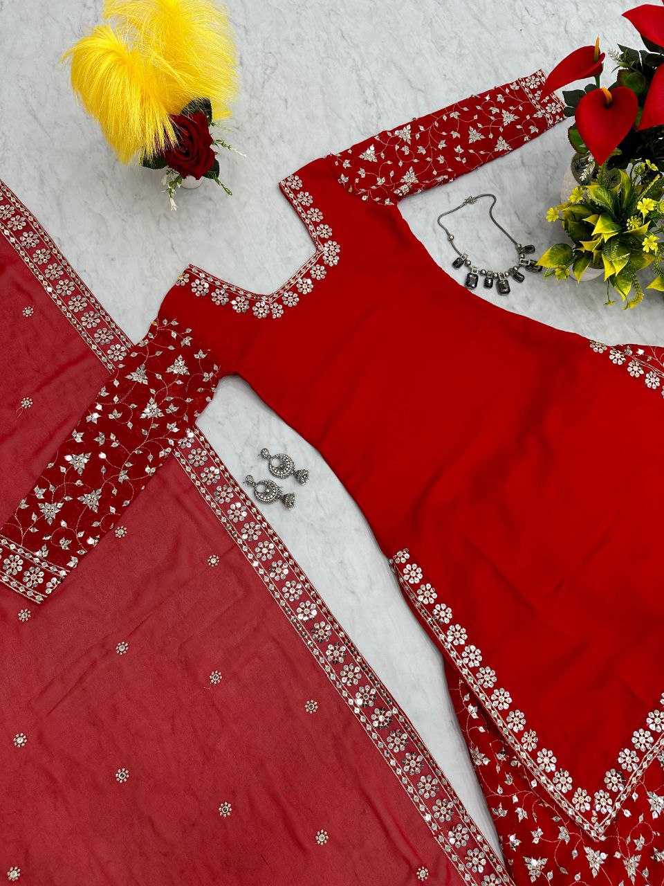 Launching Festival Palazzo Top Set – Elevate Your Festive Look