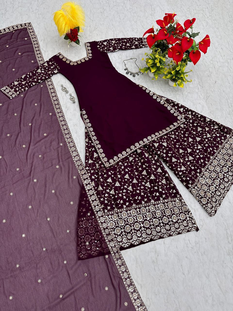 Launching Festival Palazzo Top Set – Elevate Your Festive Look