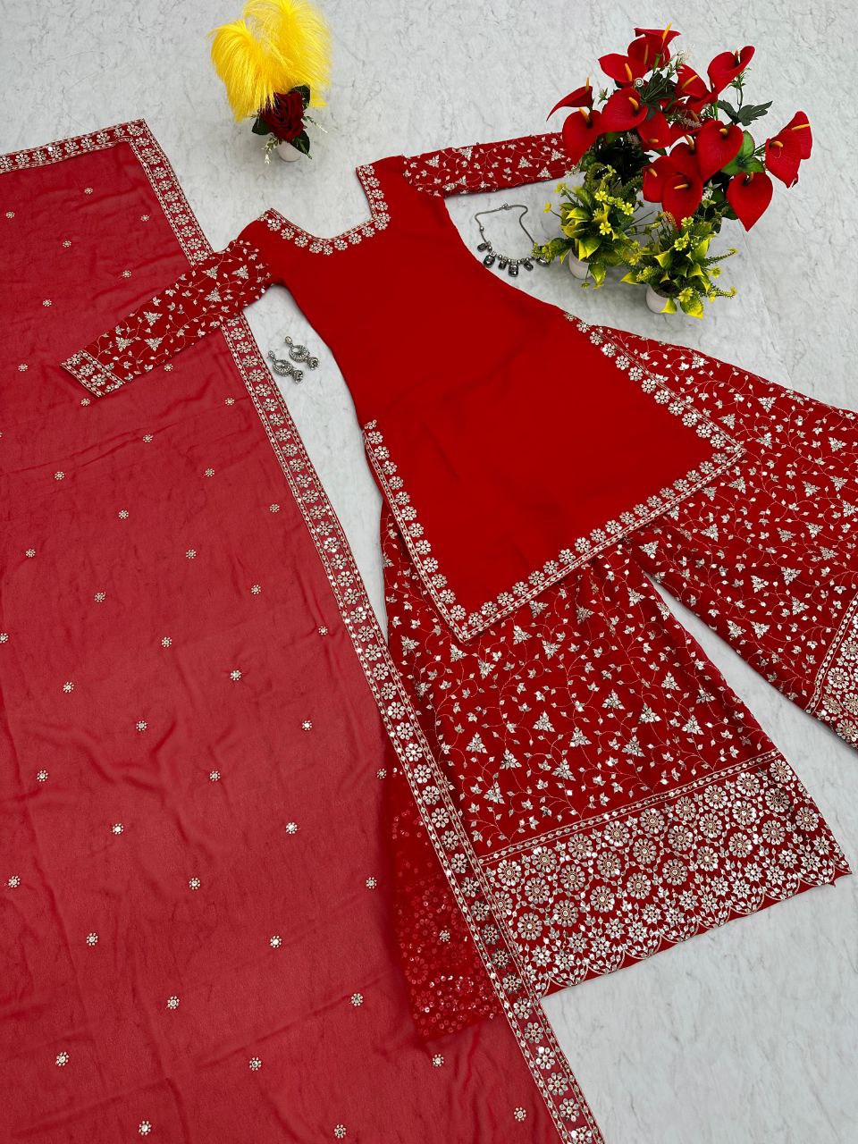Launching Festival Palazzo Top Set – Elevate Your Festive Look