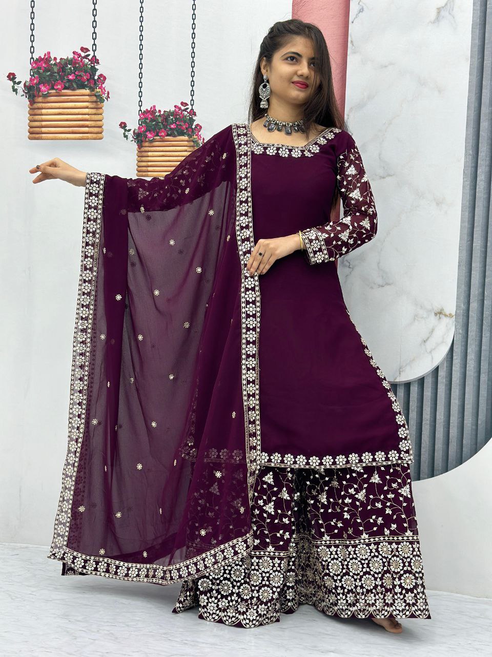 Launching Festival Palazzo Top Set – Elevate Your Festive Look
