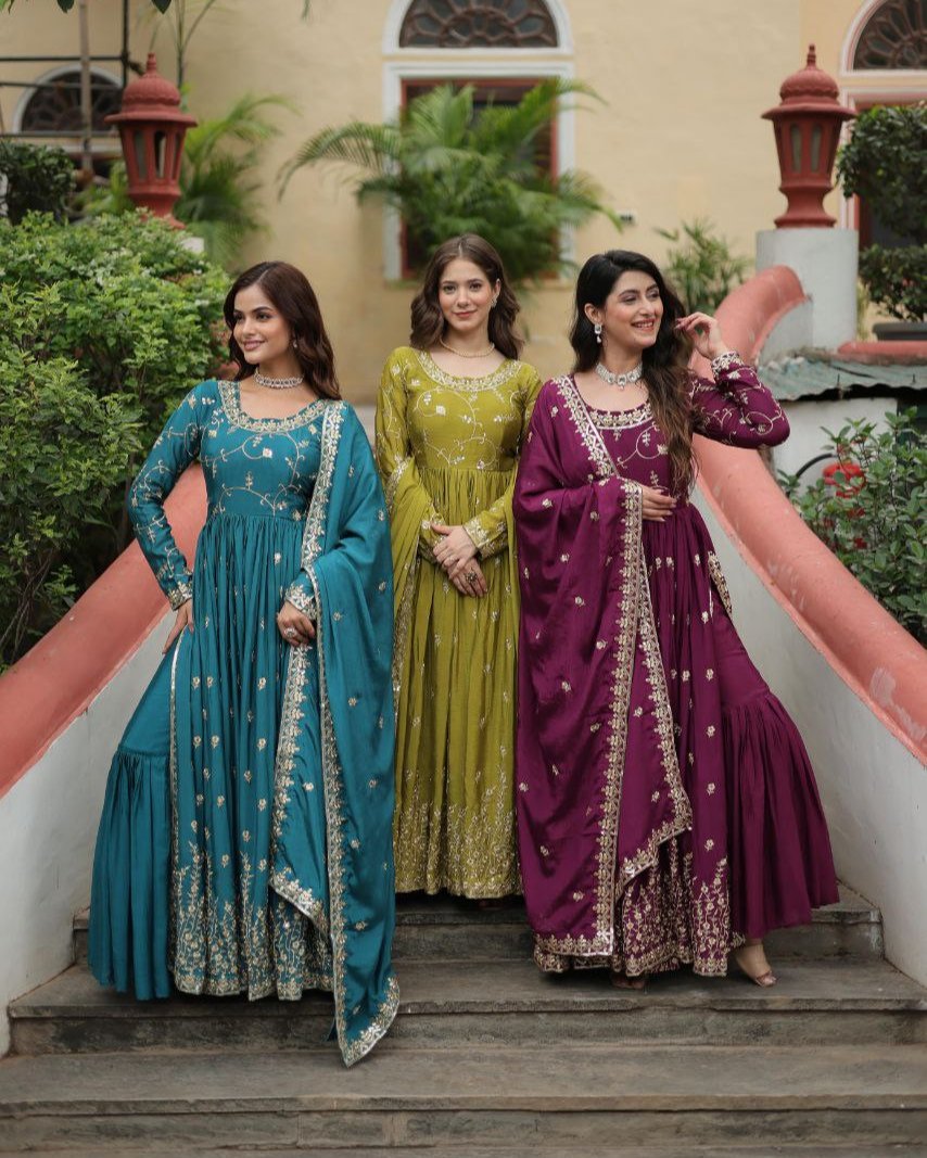 Premium Designer Readymade Top-Sharara-Dupatta Collection 2025