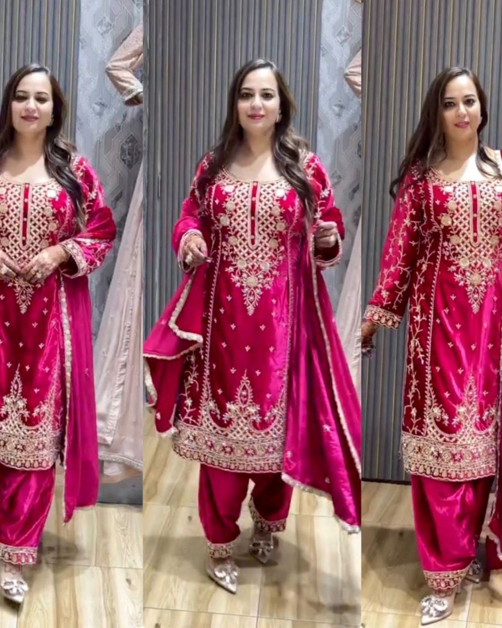 Introducing the New Velvet Top-Pant-Dupatta Set β Elegance Redefined! β¨π