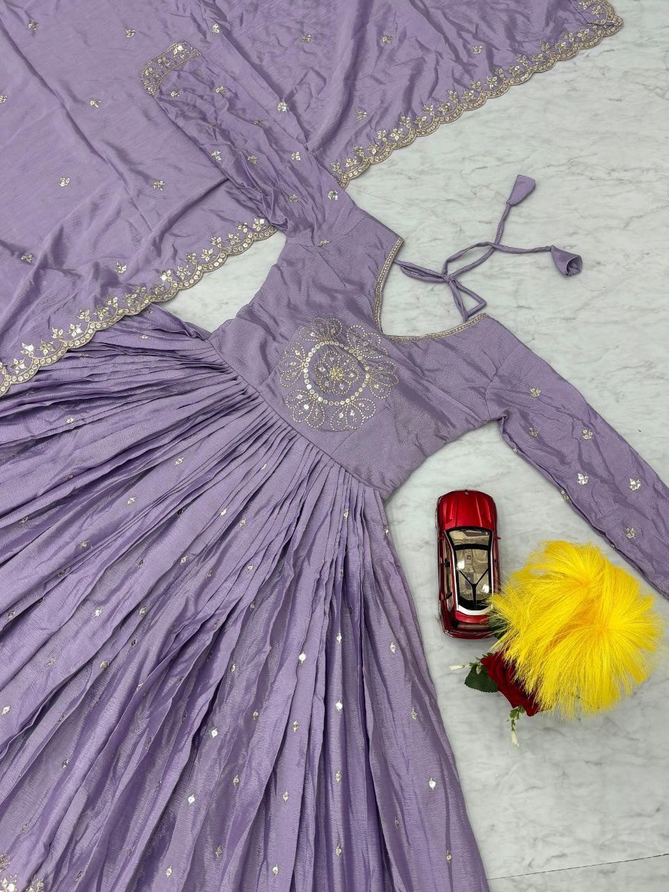 Step into Elegance with Our Embroidered Gown and Dupatta Set β¨π