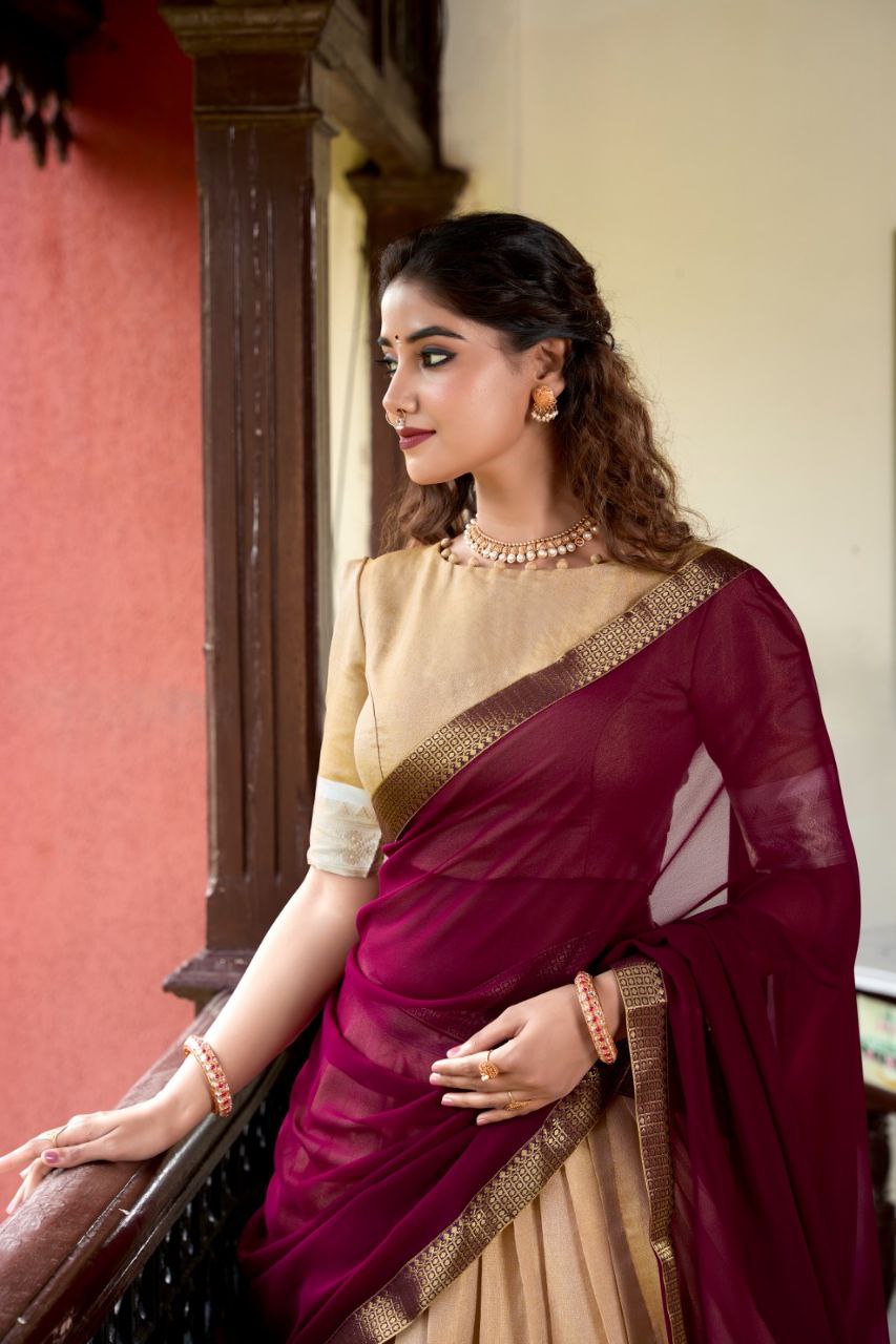 Suvarna Kanchipuram Lehenga Choli: Heritage Redefined with Regal Zari Weaving