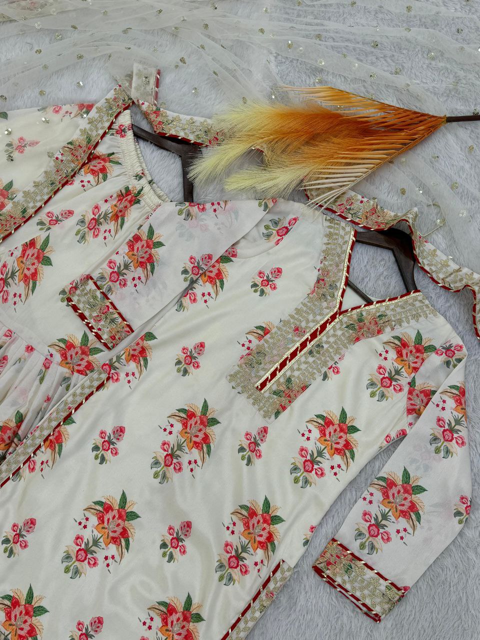 Launching the Stunning Bollywood Collection: Top-Sharara with Fancy Dupatta
