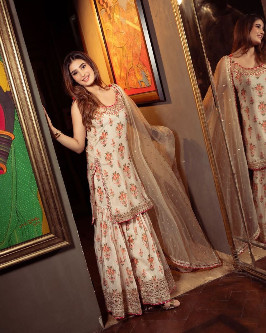 Launching the Stunning Bollywood Collection: Top-Sharara with Fancy Dupatta