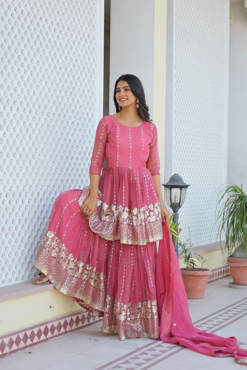 Introducing the Gorgeous Launching Festival Top & Sharara Ensemble