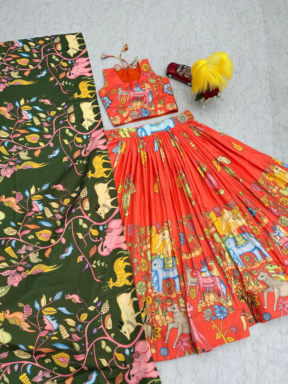 Festival Launch: Premium Kalamkari Lehenga Choli Set