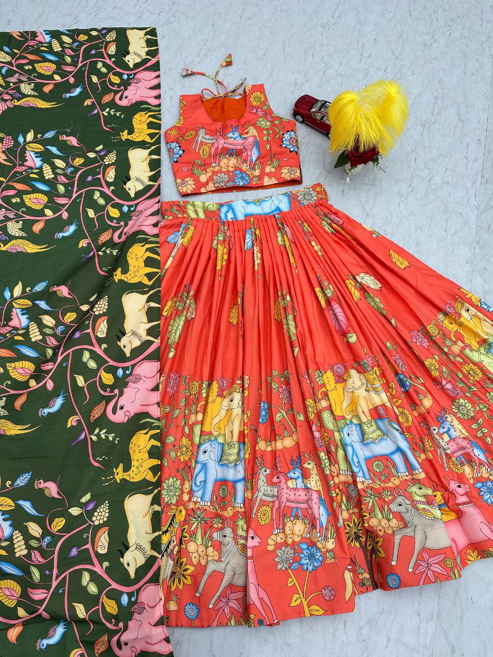 Festival Launch: Premium Kalamkari Lehenga Choli Set