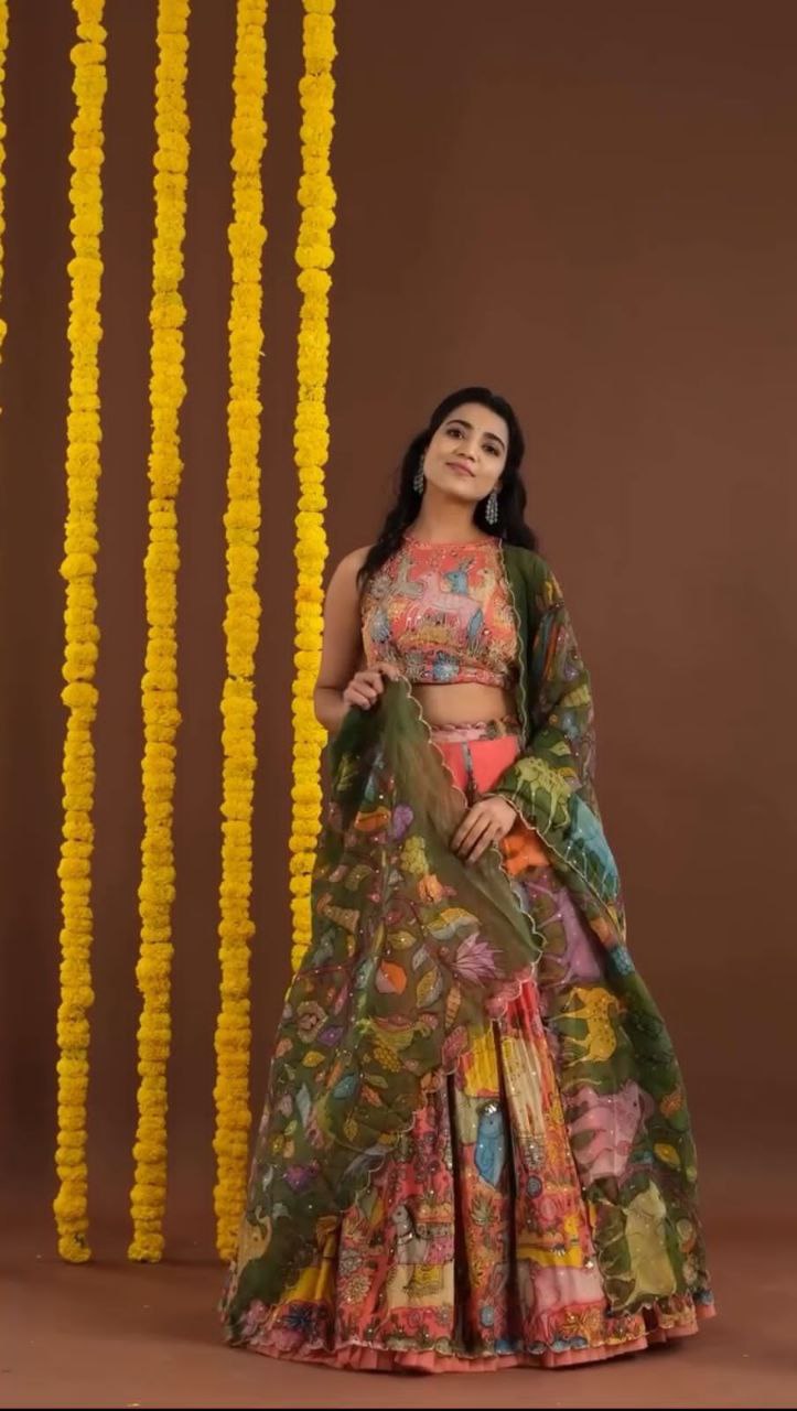 Festival Launch: Premium Kalamkari Lehenga Choli Set
