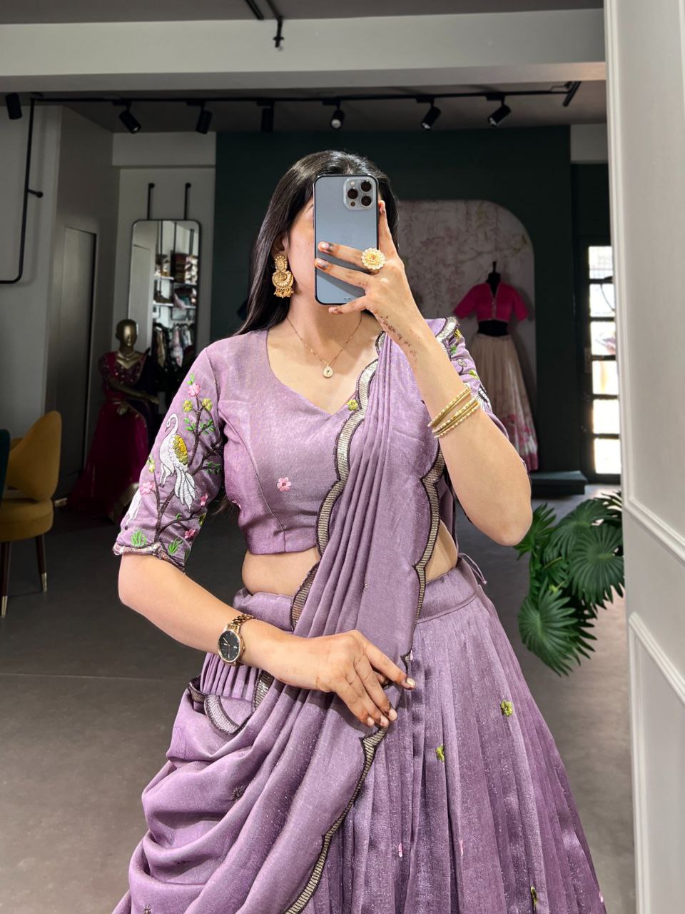 Lavender Elegance: 2025 Wedding Bridesmaid Showstopper Lehenga Set