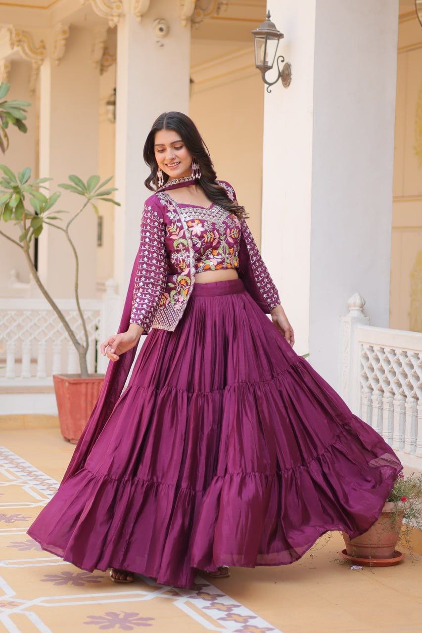 New Festival Lehenga Choli with Koti β A Statement of Elegance!