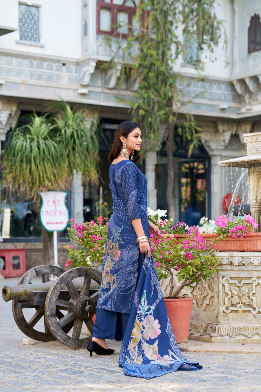 Ethnic Elegance β Stunning Salwar Suit with Beads & Blooms