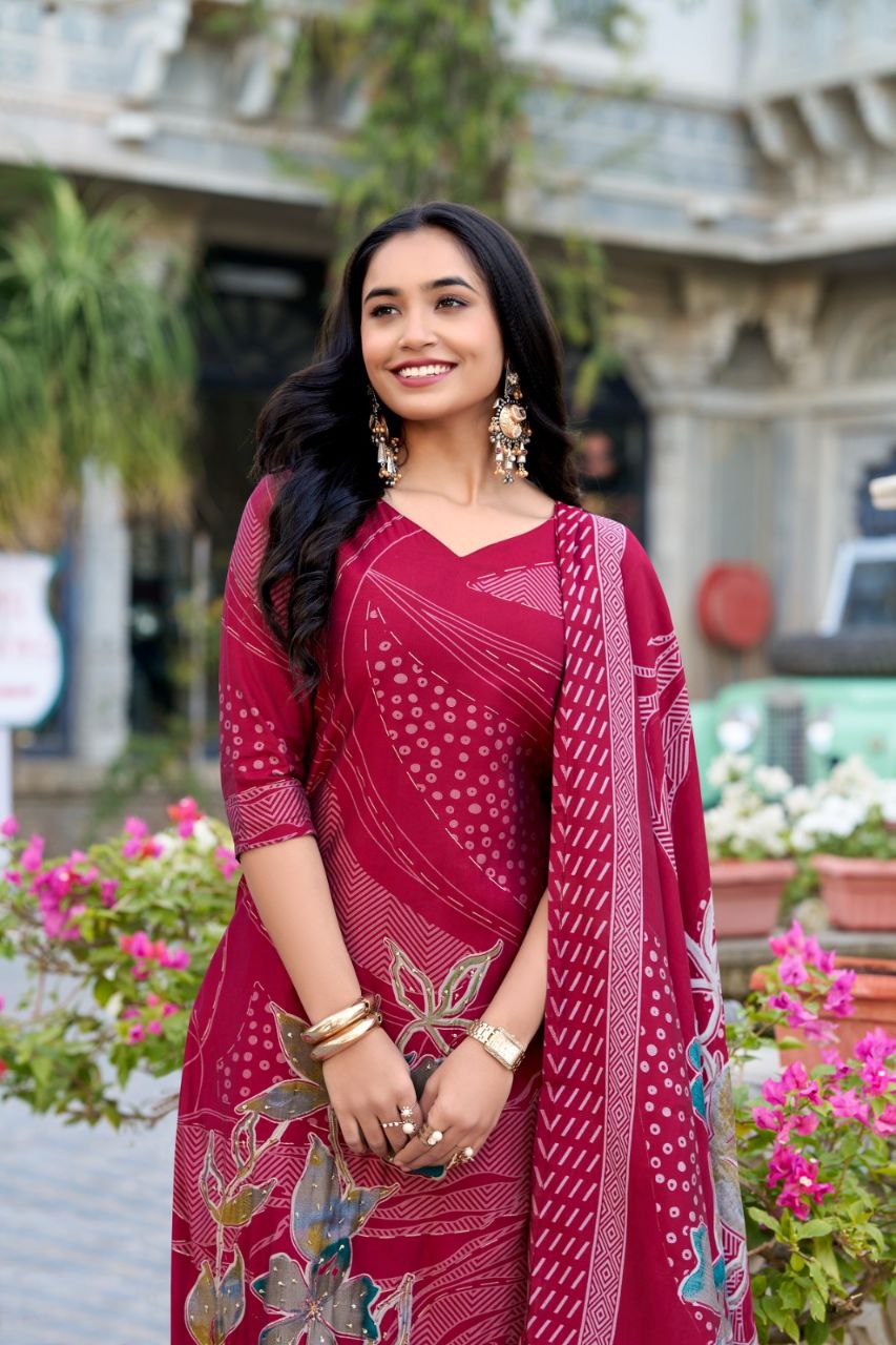 Ethnic Elegance β Stunning Salwar Suit with Beads & Blooms