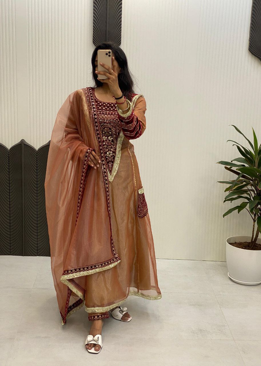 2025 Wedding Season β Designer Flaired Kali Suit with Pant & Dupatta