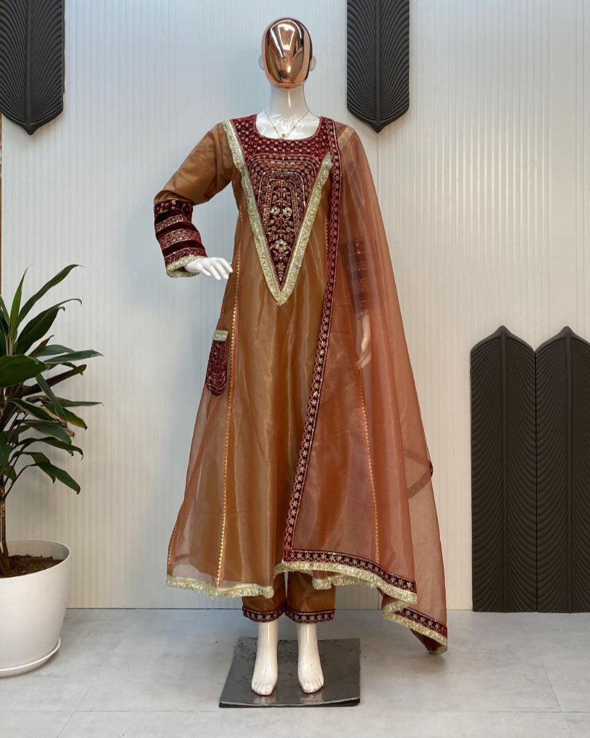 2025 Wedding Season β Designer Flaired Kali Suit with Pant & Dupatta