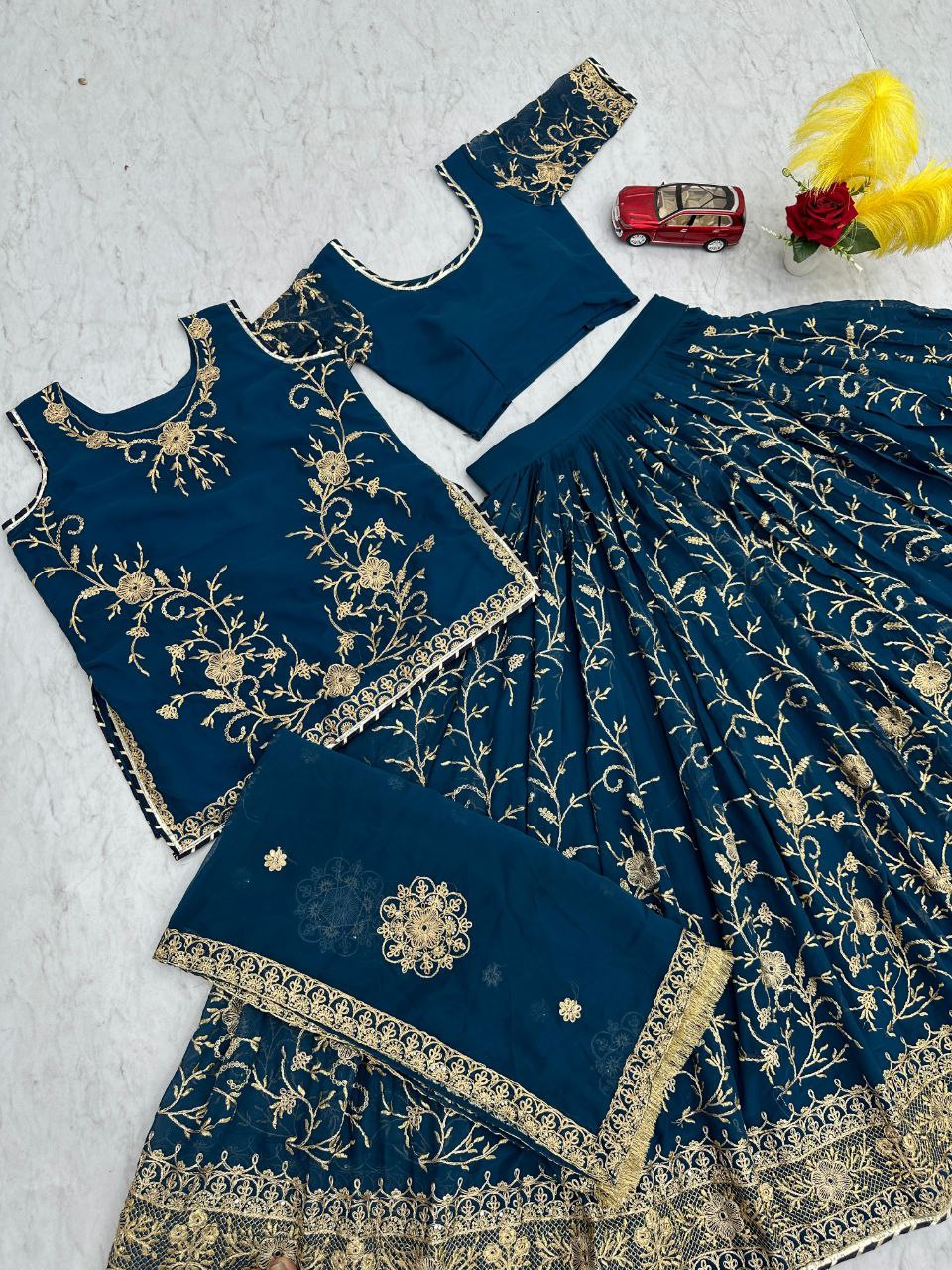 Darbari Poshak Designer Lehenga Choli Set | Heavy Embroidery
