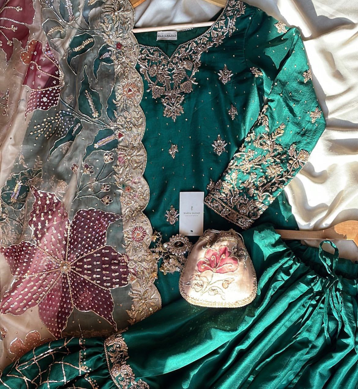 Designer Chinon Sharara Suit Set with Sequins Embroidery & Organza Dupatta Fully Stitched