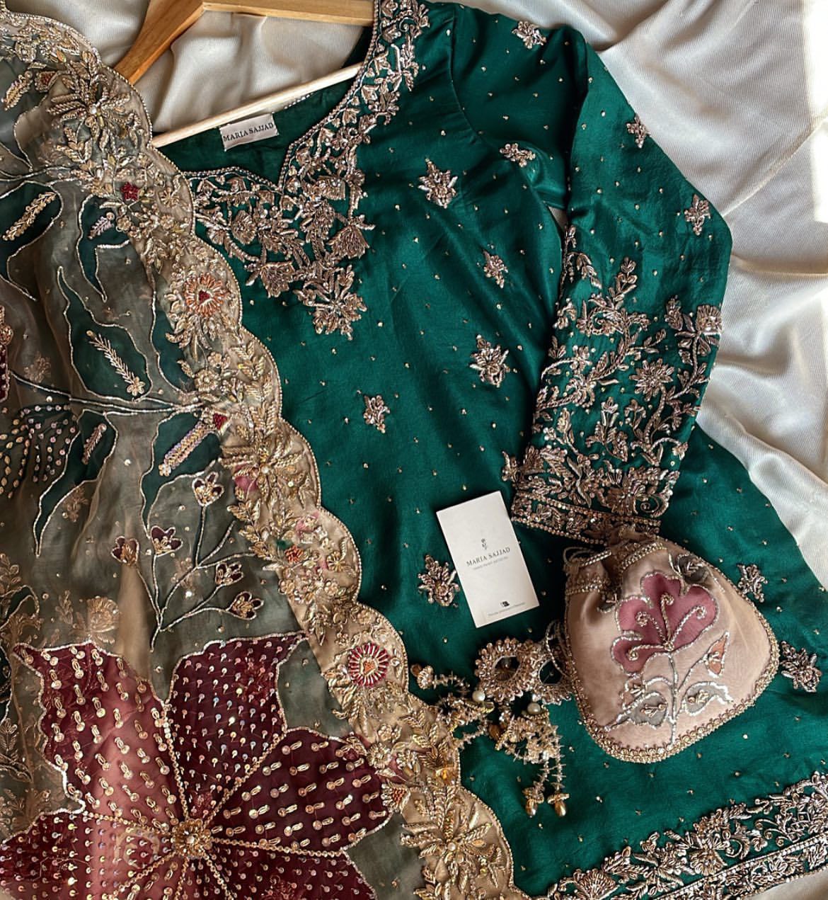 Designer Chinon Sharara Suit Set with Sequins Embroidery & Organza Dupatta Fully Stitched