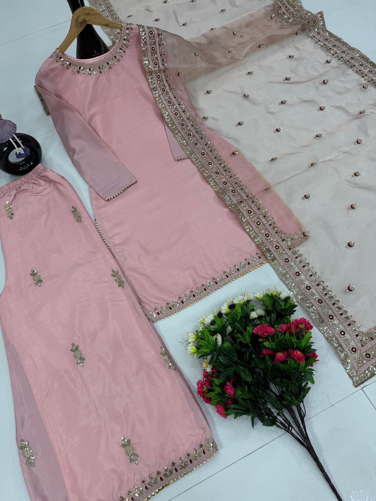 Designer Eid Special Collection – Embroidered Palazzo Set