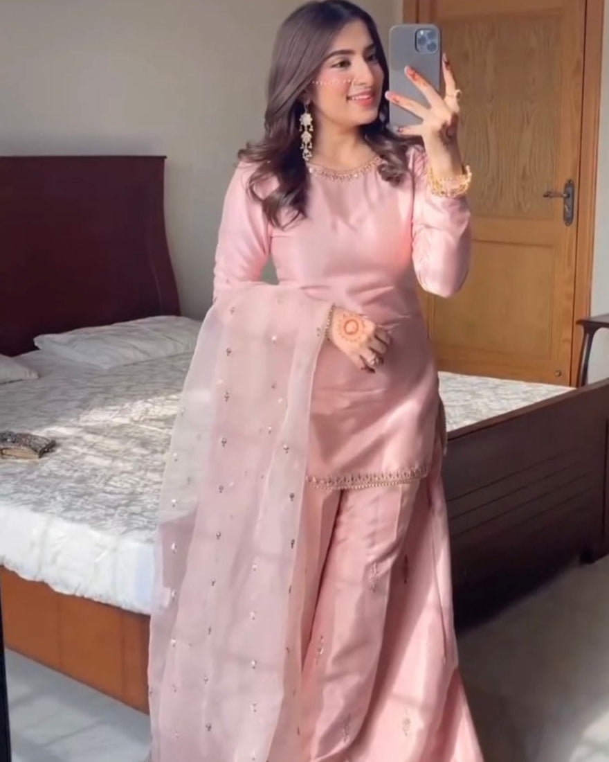 Designer Eid Special Collection – Embroidered Palazzo Set