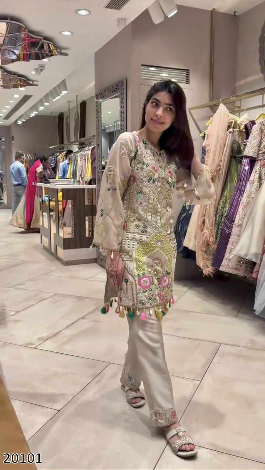 Designer Faux Georgette Party Wear Suit with Heavy Embroidery, Sequins