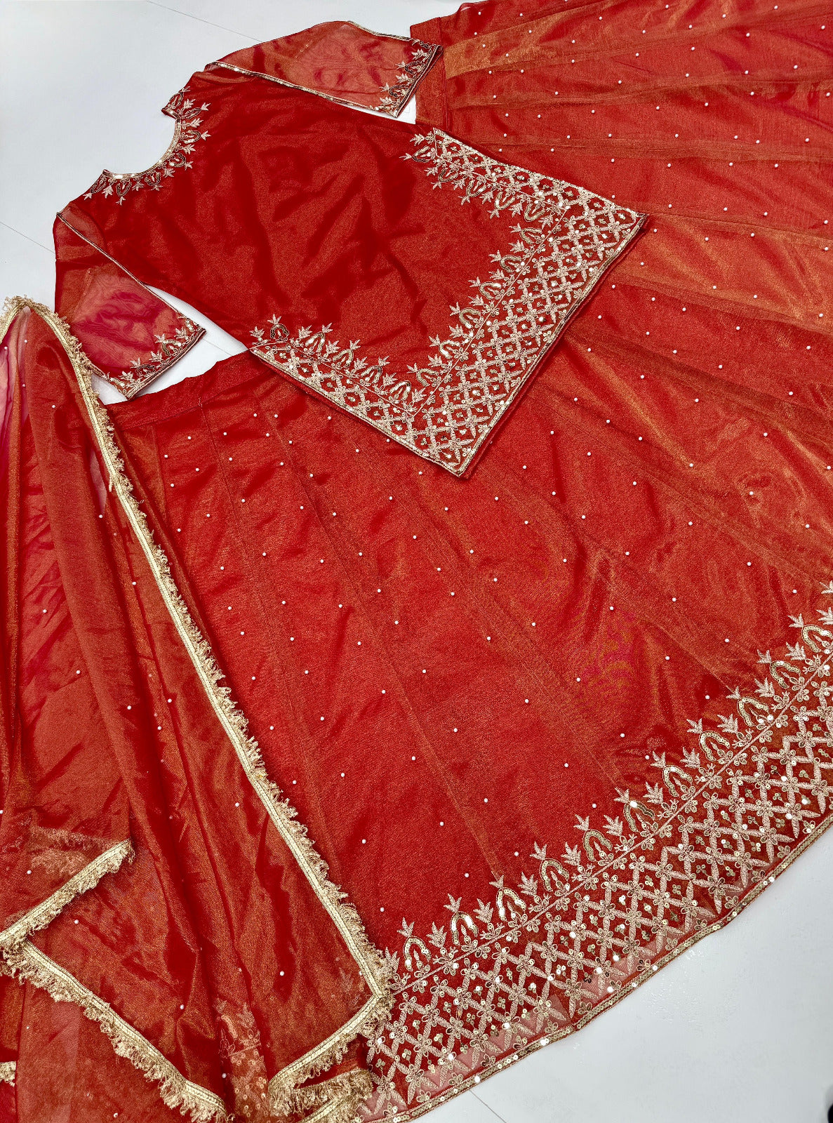 Karwa Chauth Special Dress: Designer Heavy Embroidered Sequence Work Lehenga Set with Dupatta