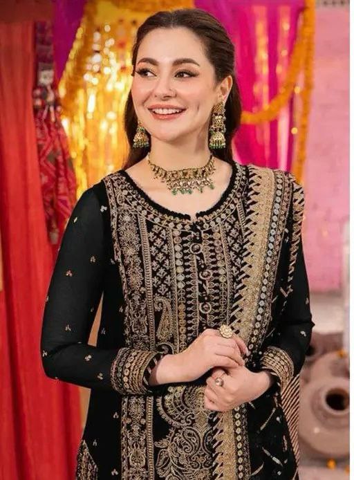 Designer Trending Faux Georgette Embroidered Top, Pant & Dupatta Set