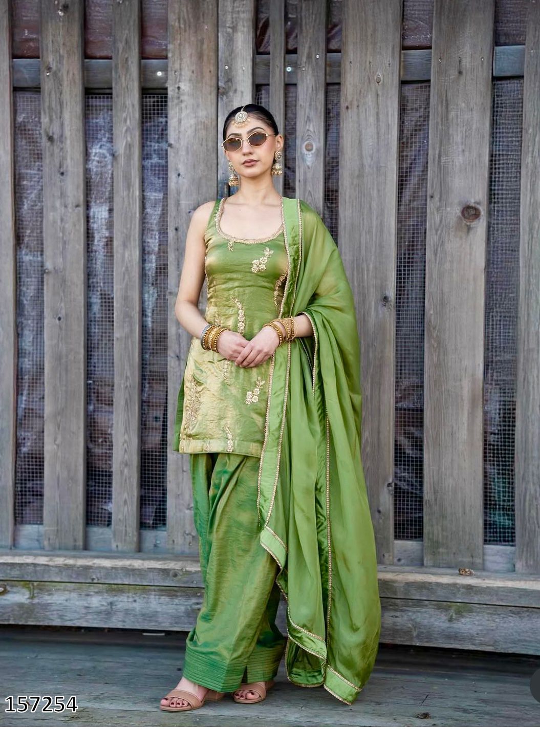 Elegant Fendy Silk Embroidered Farshi Suit with Dupatta – Premium Party Wear