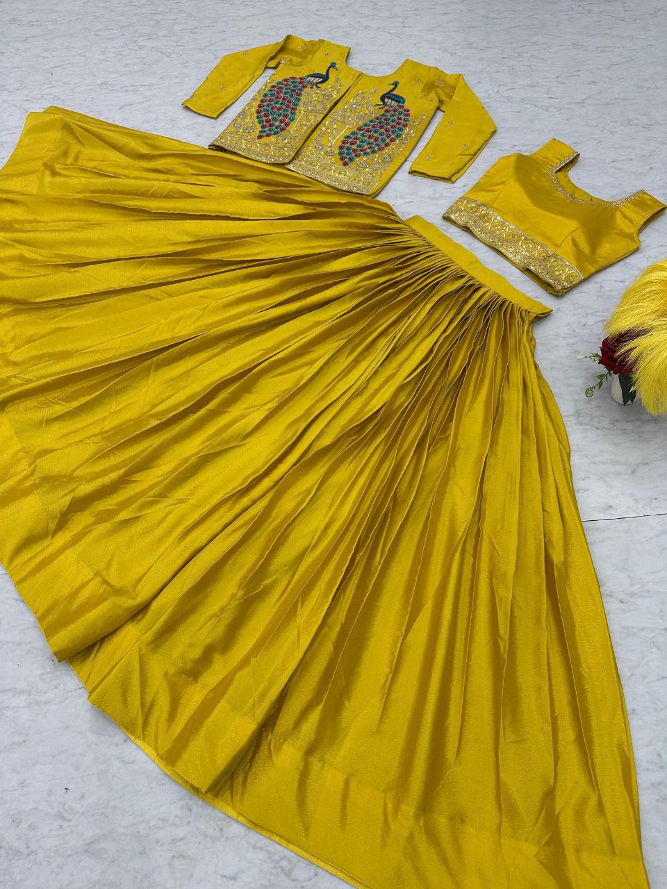 Festival Special Crop Top with Jacket Set
