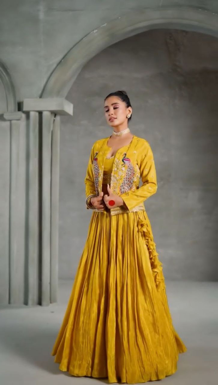 Festival Special Crop Top with Jacket Set